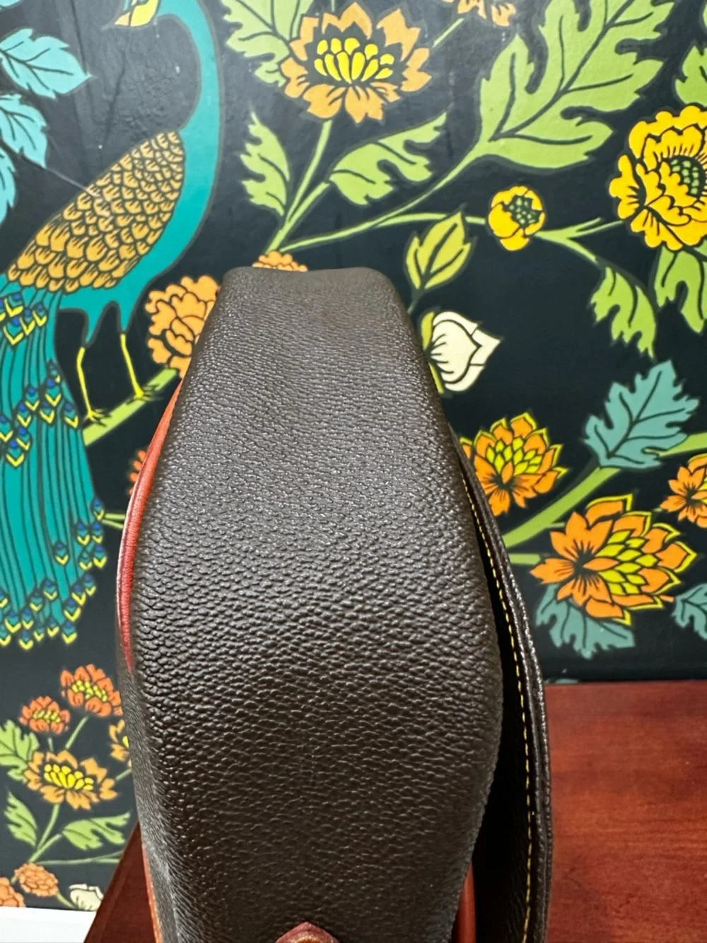 Vintage Hunting World Leather Crossbody Safari Bag Elephant Logo Italy